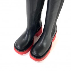 BOTTEGA VENETA FLASH CHELSEA BOOTS SİYAH/KIRMIZI