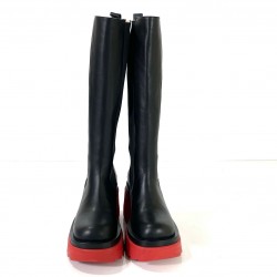 BOTTEGA VENETA FLASH CHELSEA BOOTS SİYAH/KIRMIZI