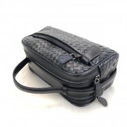 BOTTEGA VENETA TOİLETRY KİT HAKİKİ DERİ UNİSEX EL ÇANTASI SİYAH