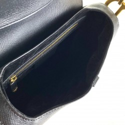CHRİSTİAN DİOR SADDLE CALFSKİN BAG SİYAH EPSON DERİ