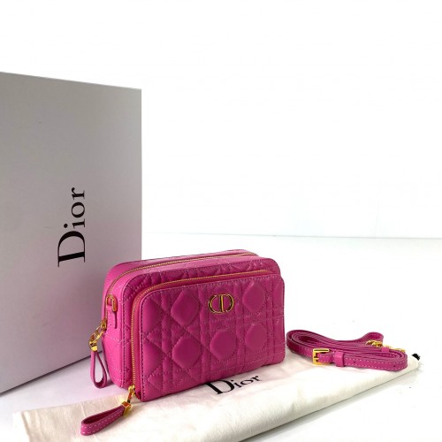 CHRİSTİAN DİOR CARO DOUBLE POUCH FUŞYA