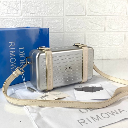 DİOR AND RİMOWA PERSONAL CLUTCH İTHAL UNİSEX ÇANTA GRİ