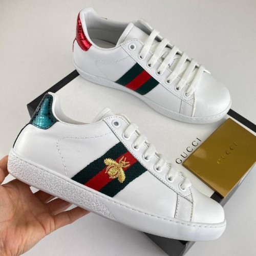 GUCCİ ACE EMBROİDED SNEAKER %100 HAKİKİ DERİ ERKEK AYAKKABI BEYAZ