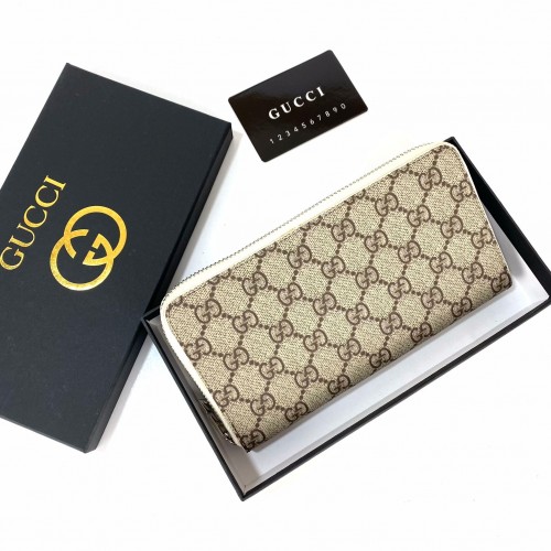 GUCCİ ZİP-AROUND WALLET SUPREME HAKİKİ DERİ UNİSEX CÜZDAN