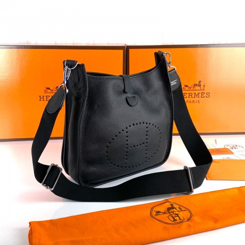HERMES EVELYNE III PM HAKİKİ DERİ SİYAH