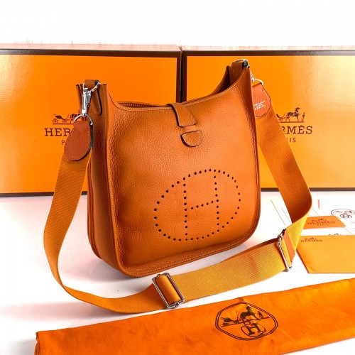 HERMES EVELYNE III PM HAKİKİ DERİ TURUNCU