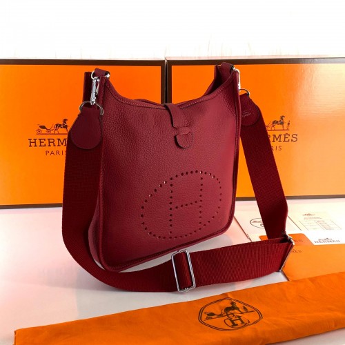 HERMES EVELYNE III PM HAKİKİ DERİ KIRMIZI