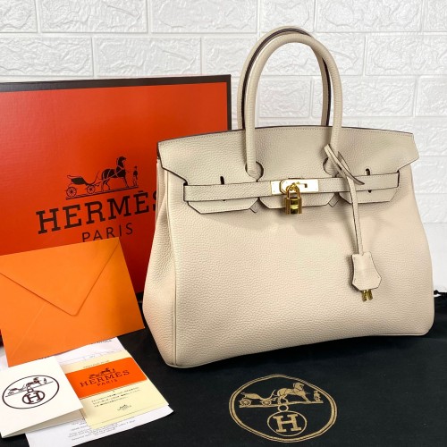 HERMES BİRKİN 35 HAKİKİ DERİ BEJ ALTIN AKSESUAR