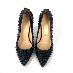 CHRİSTİAN LOUBOUTİN PİGALLE SPİKED PUMPS HAKİKİ DERİ STİLETTO AYAKKABI SİYAH