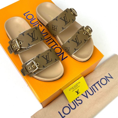 LOUİS VUİTTON BOM DİA FLAT SANDALS MONOGRAM REVERSE