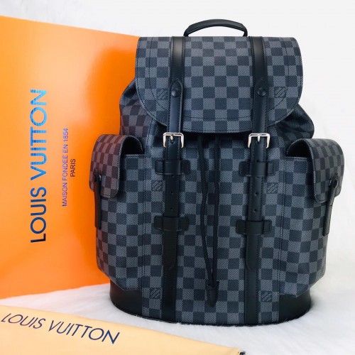 LOUİS VUİTTON CHRİSTOPHER BACKPACK DAMİER GRAPHİTE CANVAS
