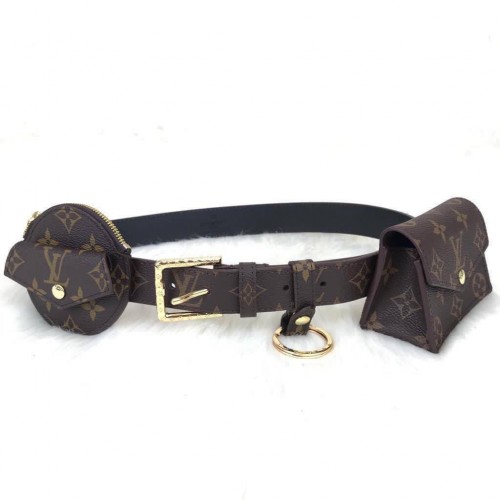LOUİS VUİTTON DAİLY MULTİ POCHETTE BELT MONOGRAM CANVAS HAKİKİ DERİ UNİSEX KEMER 