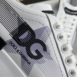 DOLCE&GABBANA PORTOFİNO LOGO PRİNT SNEAKERS BEYAZ