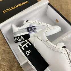DOLCE&GABBANA PORTOFİNO LOGO PRİNT SNEAKERS BEYAZ