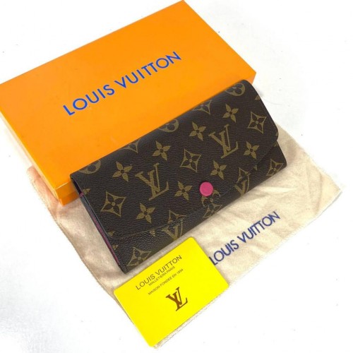 LOUİS VUİTTON EMİLY WALLET MONOGRAM CANVAS HAKİKİ DERİ CÜZDAN/FUŞYA
