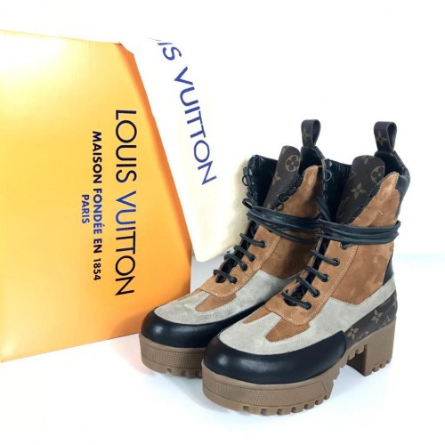 LOUİS VUİTTON LAUREATE PLATFORM DESERT BOOT TABA/BEJ