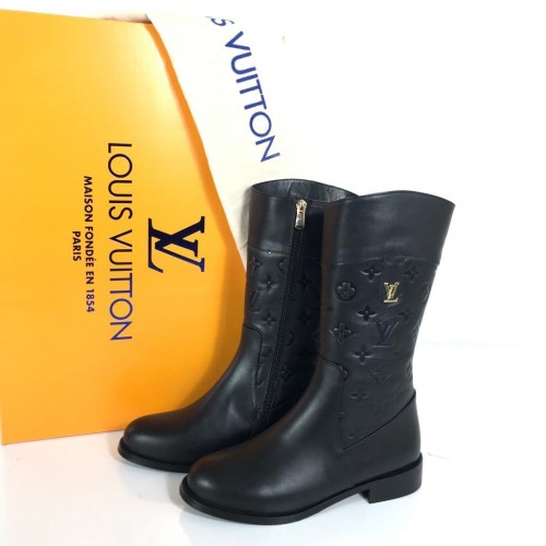 LOUİS VUİTTON EMPREİNTE RİDİNG BOOTS HAKİKİ DERİ BAYAN ÇİZME SİYAH