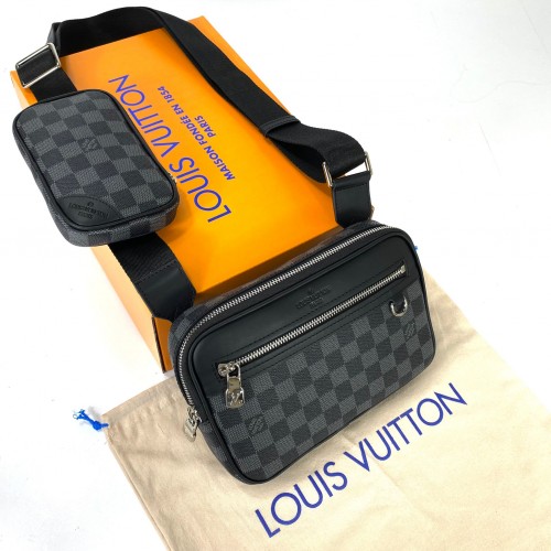 LOUİS VUİTTON SCOTT MESSENGER BAG DAMİER GRAPHİTE
