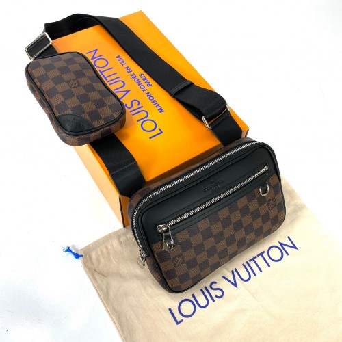 LOUİS VUİTTON SCOTT MESSENGER BAG DAMİER EBENE