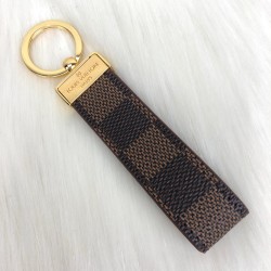 LOUİS VUİTTON DRAGONNE KEY HOLDER DAMİER EBENE CANVAS HAKİKİ DERİ ANAHTARLIK 