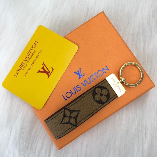 LOUİS VUİTTON DRAGONNE KEY HOLDER MONOGRAM REVERSE CANVAS HAKİKİ DERİ ANAHTARLIK 