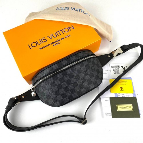 LOUİS VUİTTON CAMPUS BUMBAG DAMİER GRAPHİTE CANVAS