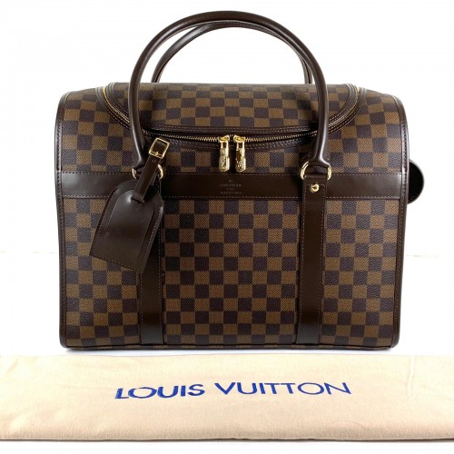 LOUİS VUİTTON DOG CARRİER 40 DAMİER CANVAS