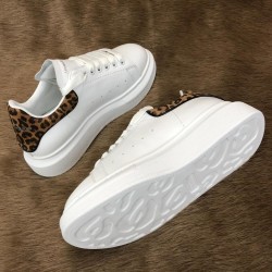 ALEXANDER MCQUEEN HAKİKİ DERİ BAYAN SNEAKER BEYAZ-LEOPAR