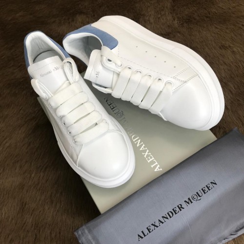 ALEXANDER MCQUEEN HAKİKİ DERİ BAYAN SNEAKER BEYAZ-BEBE MAVİ