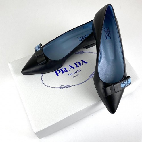 PRADA BALLET FLATS BOW HAKİKİ DERİ BAYAN AYAKKABI