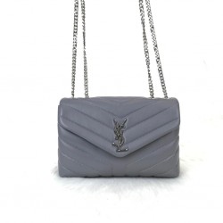 YVES SAİNT LAURENT LOULOU SMALL GRİ GÜMÜŞ
