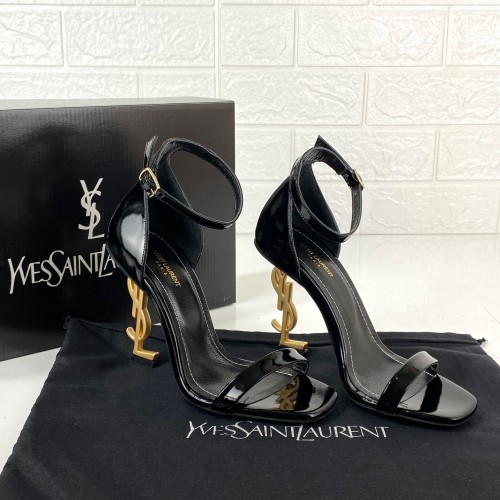 YVES SAİNT LAURENT OPYUM PUMPS HAKİKİ DERİ BAYAN SANDALET SİYAH/ALTIN
