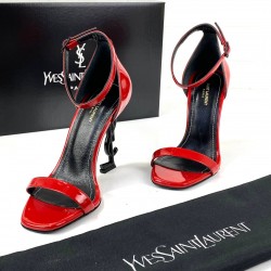 YVES SAİNT LAURENT OPYUM PUMPS HAKİKİ DERİ BAYAN SANDALET KIRMIZI/SİYAH