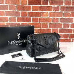 YVES SAİNT LAURENT PUFFER SMALL MONOGRAM BAG SİYAH/SİYAH AKSESUAR