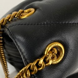 YVES SAİNT LAURENT PUFFER SMALL MONOGRAM BAG SİYAH/GOLD AKSESUAR