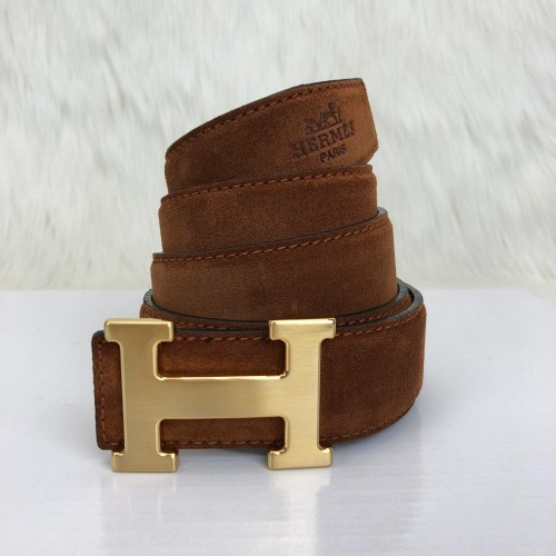 HERMES BUCKLE BELT HAKİKİ DERİ UNİSEX KEMER TABA